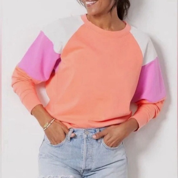 Women’s EVEREVE Grayson colorblock sweatshirt size small - Picture 2 of 7
